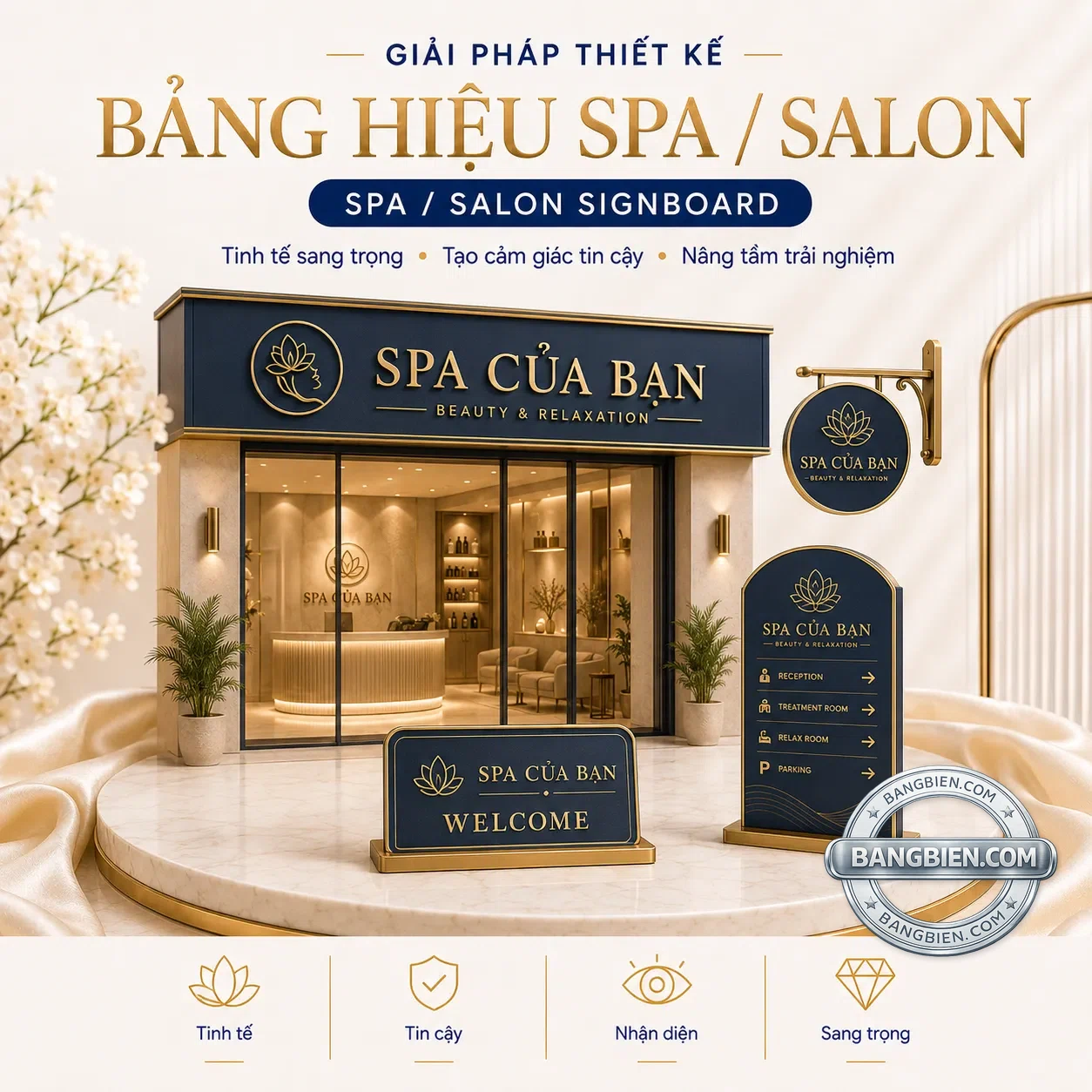 Bảng hiệu spa salon