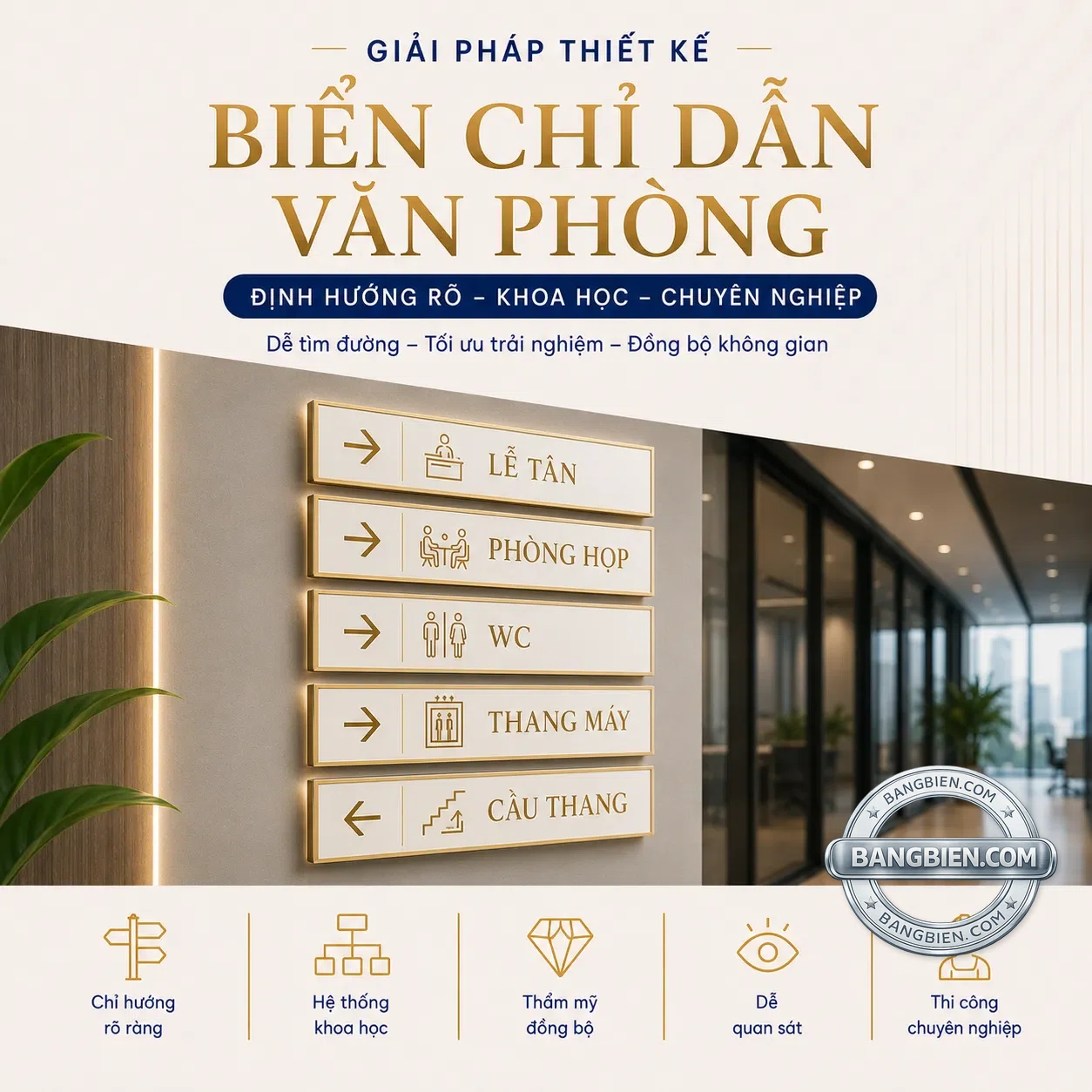 Biển chỉ dán văn phòng