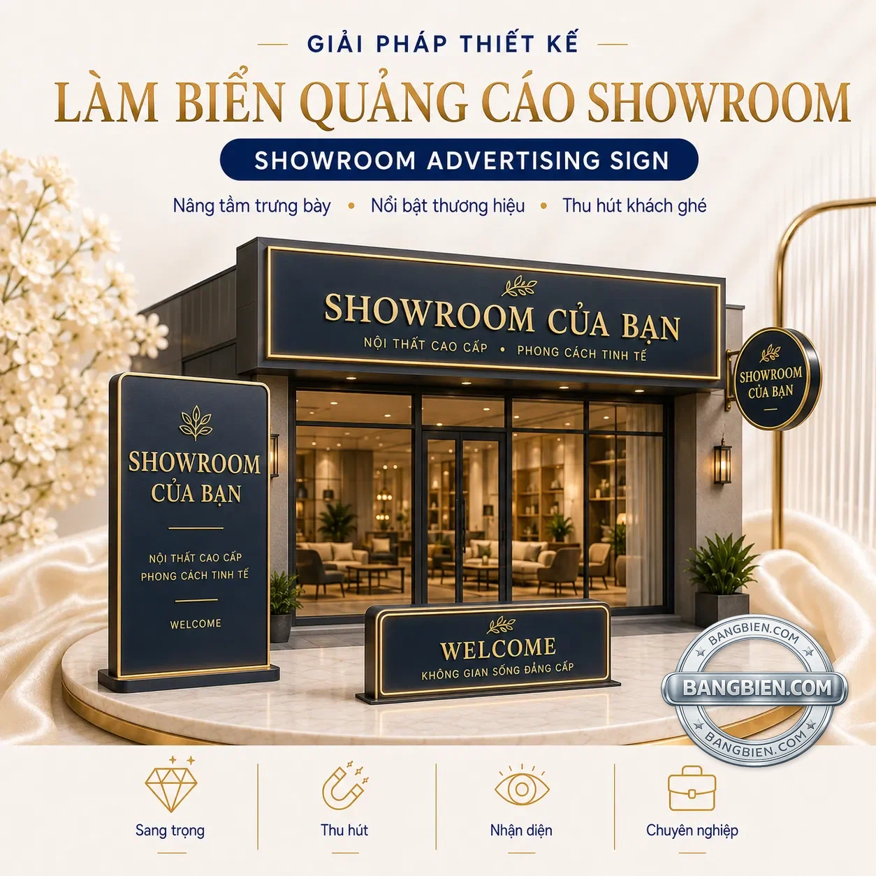Làm biển quảng cáo showroom
