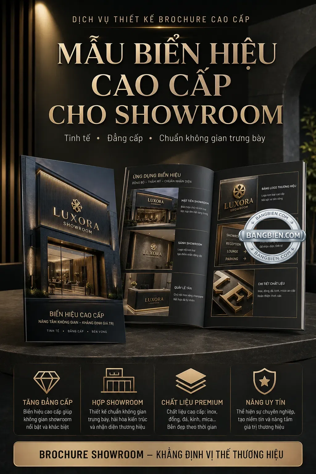 Mau Bien Hieu Cao Cap Cho Showroom
