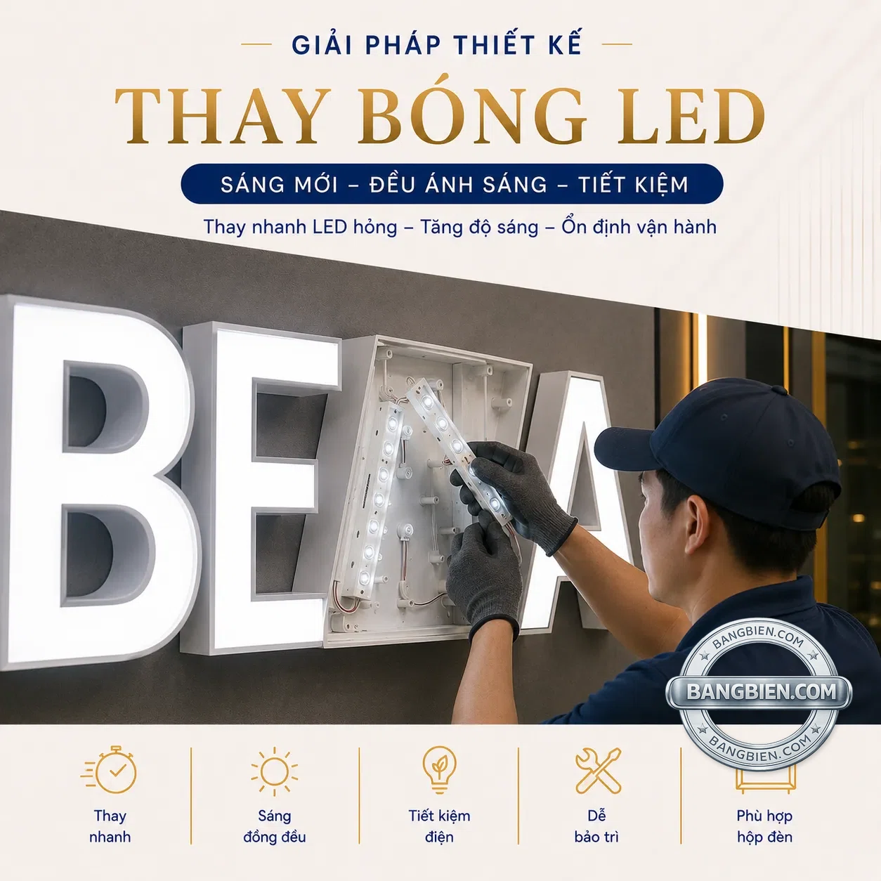 Thay bóng LED