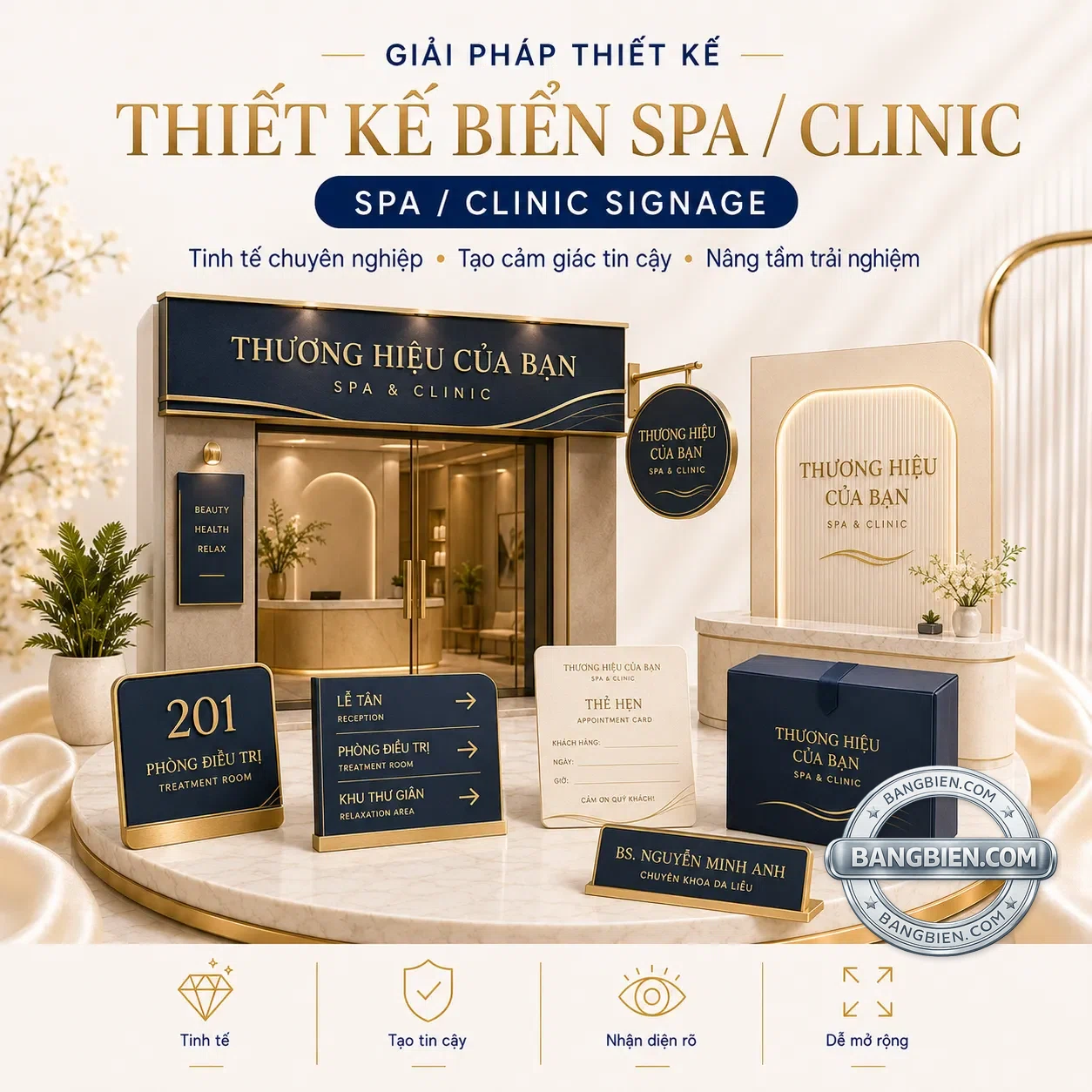 Thiết kế biển spa clinic