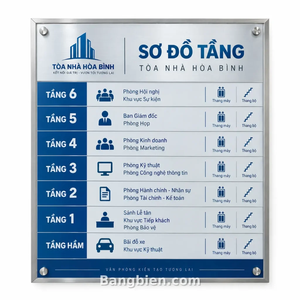 Mẫu Biển Chỉ Dẫn Sơ Đồ Tầng Hiện Đại: dễ đọc, dễ dùng trong thực tế
