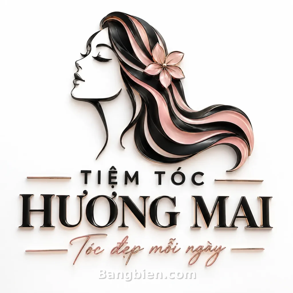 Biển Hiệu Salon Tóc Hương Mai Sang Trọng: gợi ý chọn mẫu đúng nhu cầu