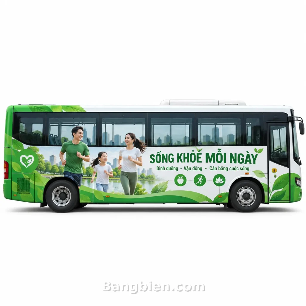 Mẫu Xe Buýt Xanh Sống Khỏe mỗi ngày: dễ đọc, dễ dùng trong thực tế