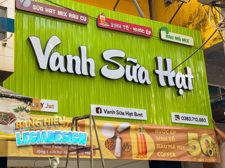 BQC024- Biển Vành Sữa Hạt mặt tiền xanh