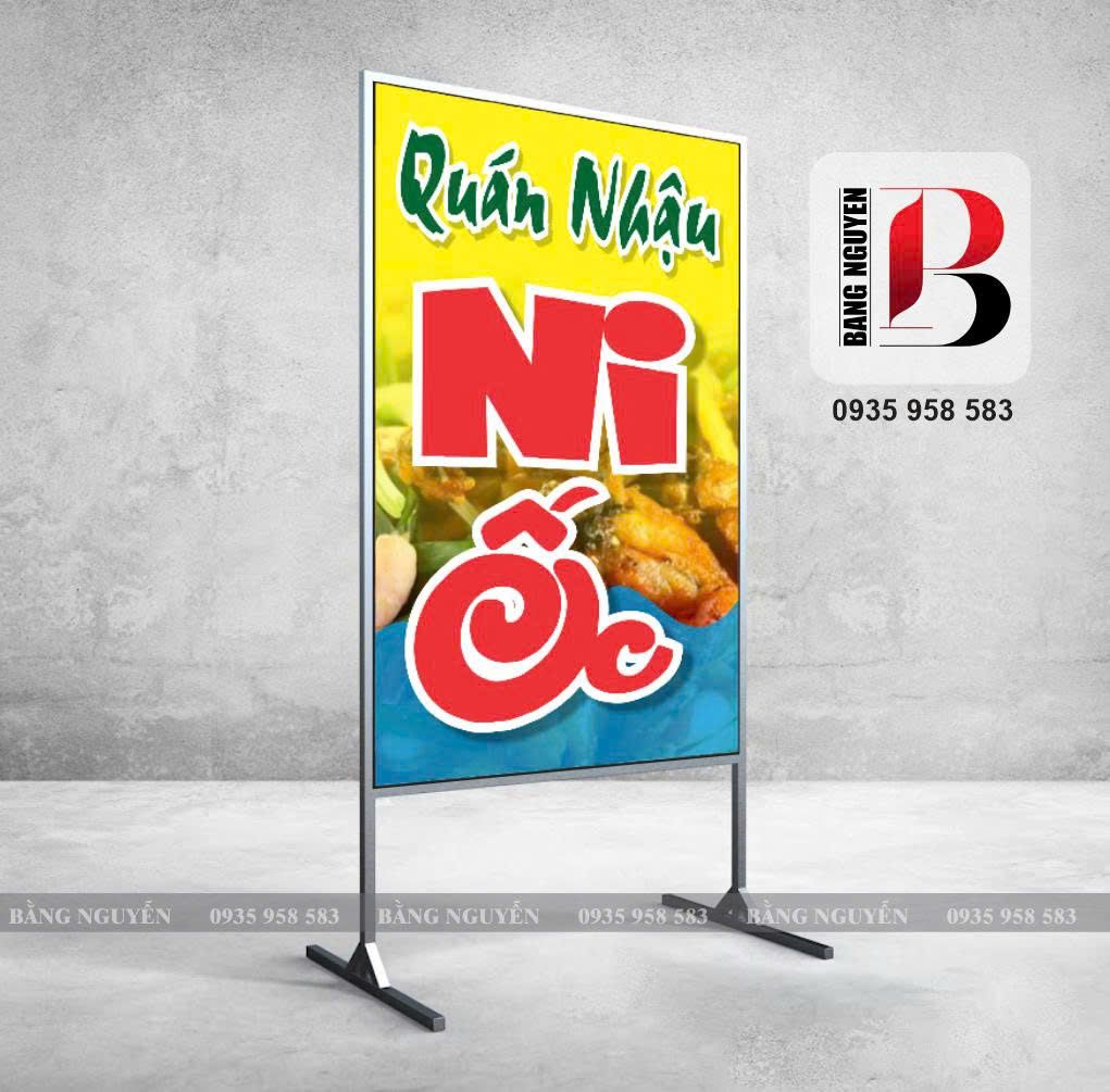 BQC033- Bảng đứng quán nhậu Nì Ốc