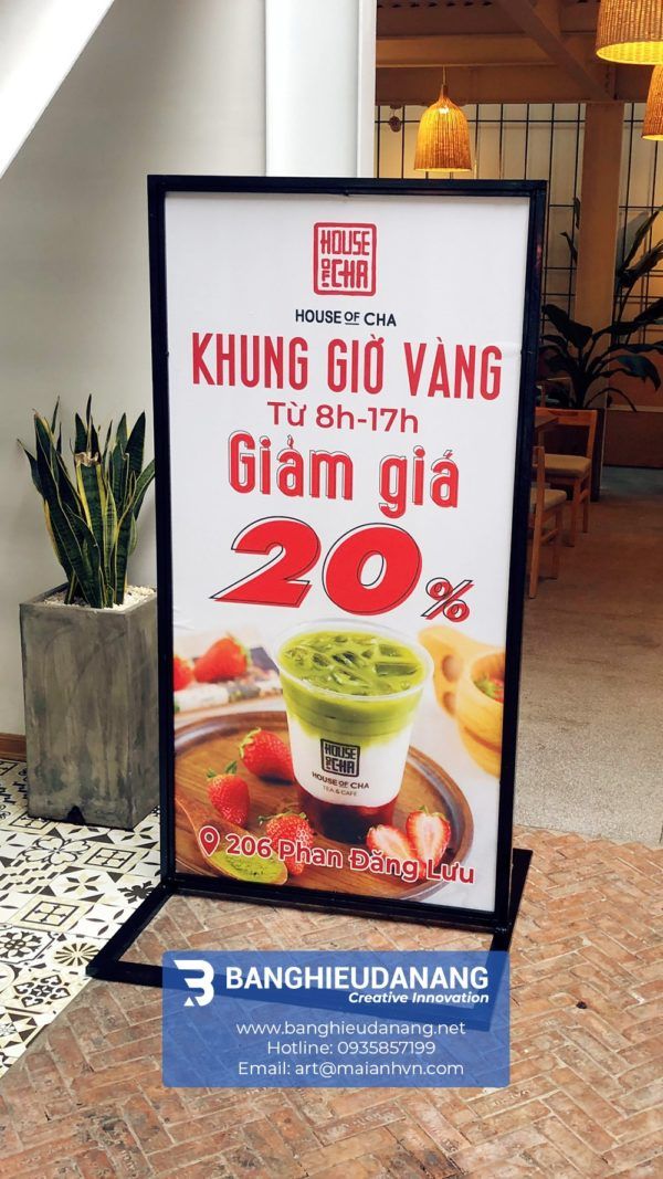BQC055- Bảng đứng ưu đãi giảm giá 20 phần trăm