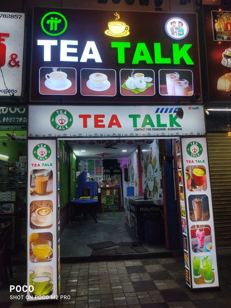 BQC093- Biển trà sữa Tea Talk phát sáng