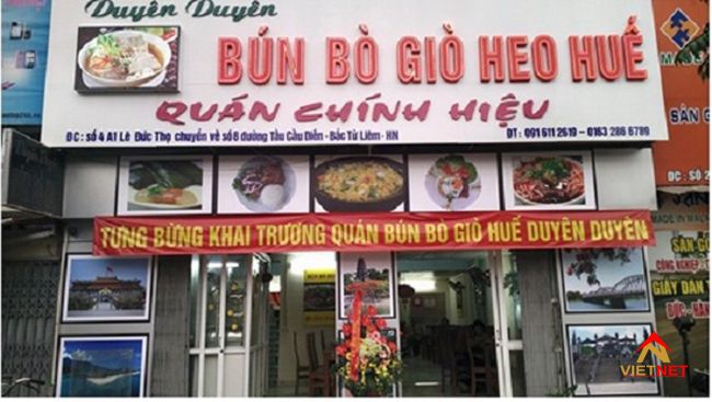 BQC097- Biển quán bún bò giò heo Huế