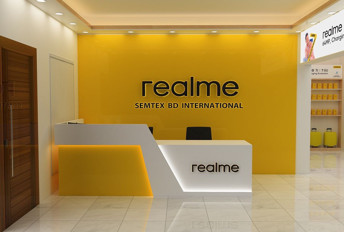 BQC120- Biển Realme trong khu lễ tân