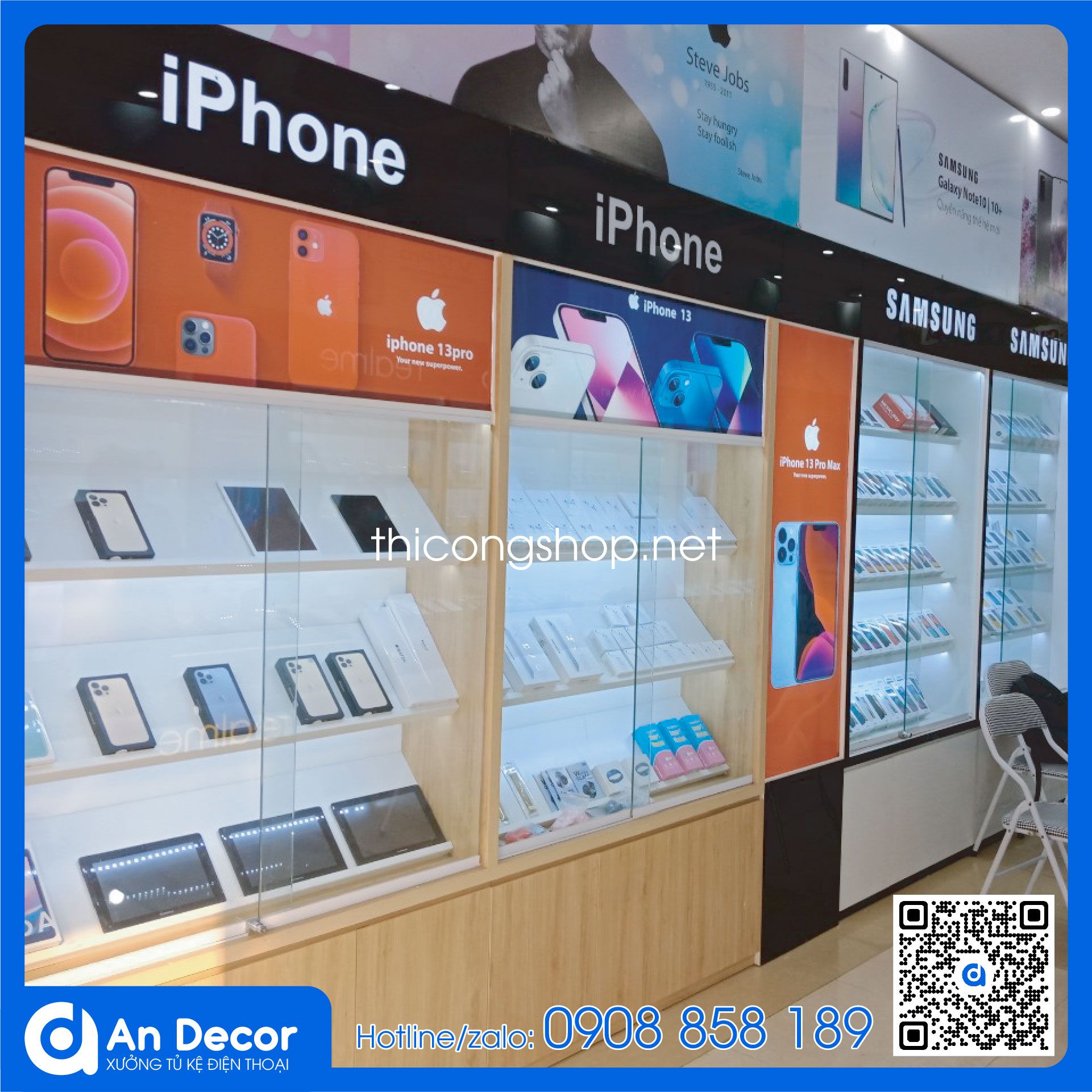 BQC122- Biển quảng cáo trong cửa hàng iPhone