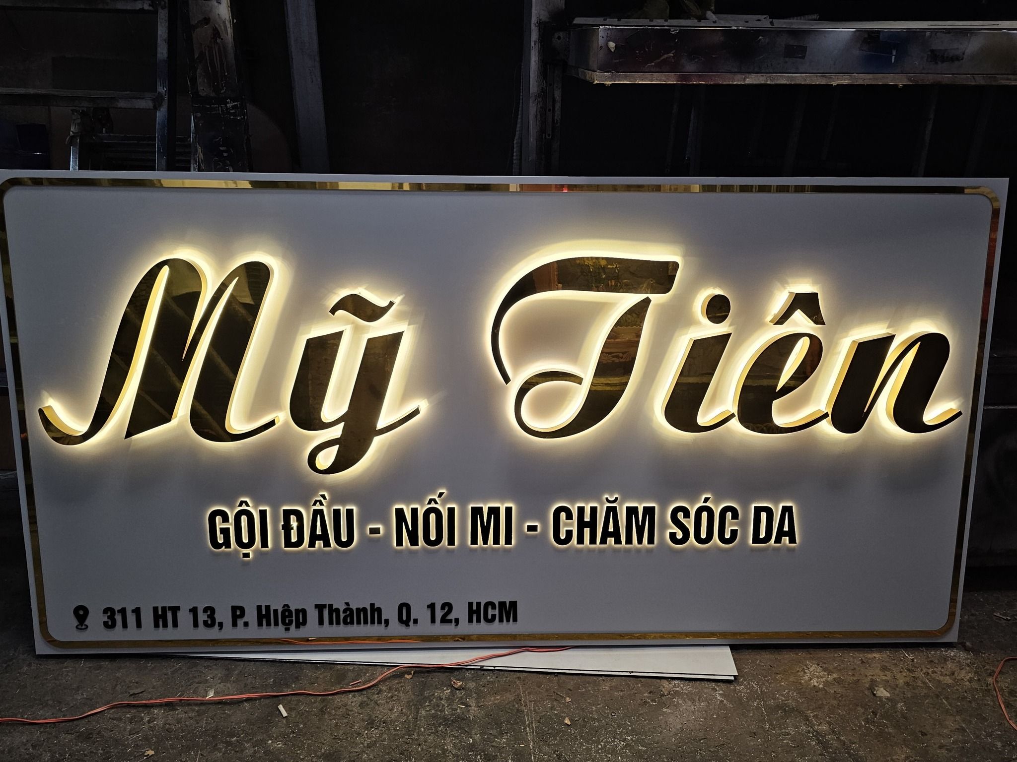 BQC153- Biển hiệu Mỹ Tiên gội đầu