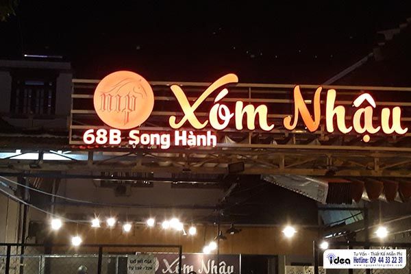 BQC158- Biển hiệu Xóm Nhậu phát sáng