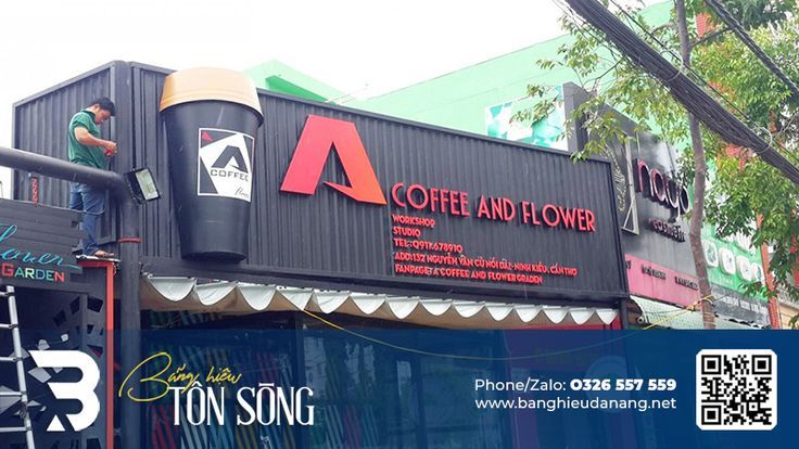 BQC182- Biển hiệu A Coffee and Flower