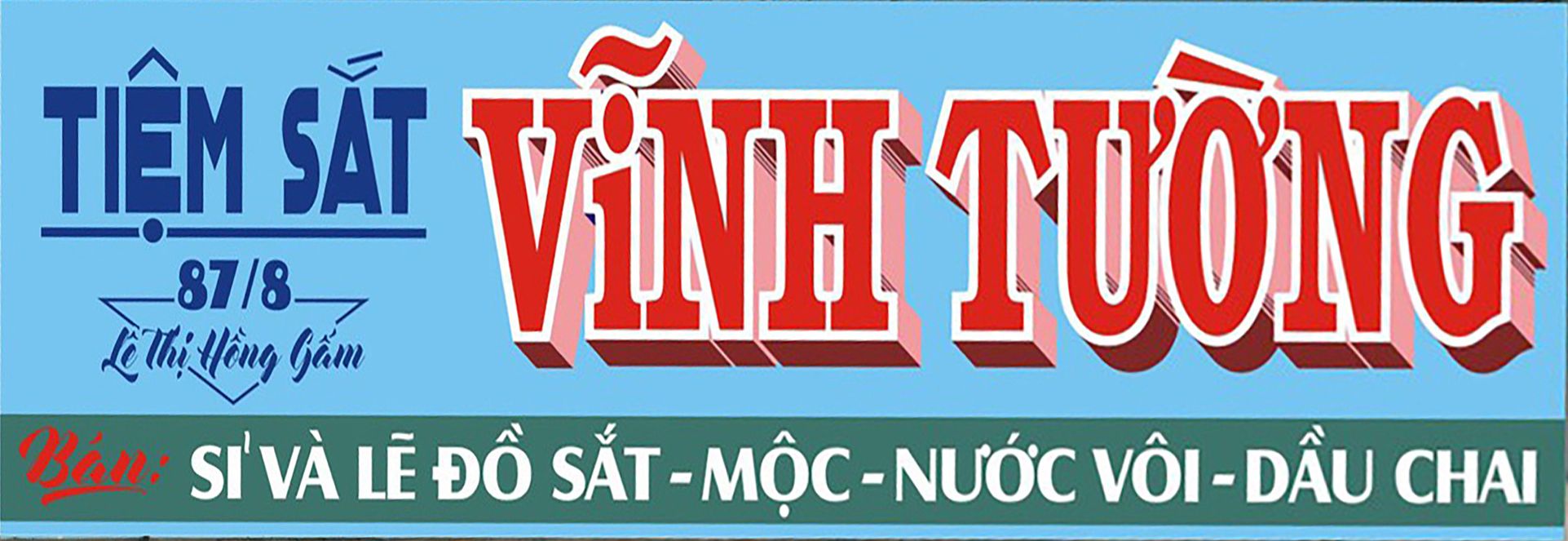 BQC189- Biển hiệu tiệm sắt Vĩnh Tường