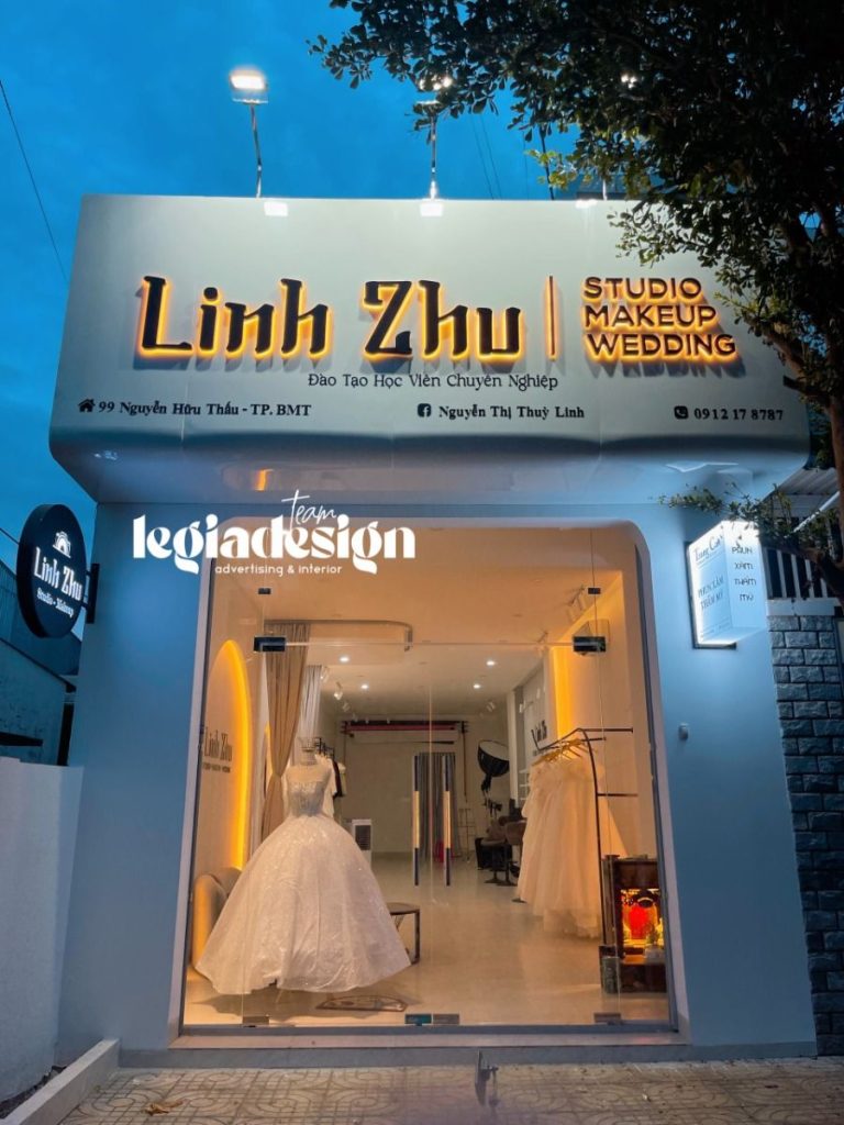 BQC207- Biển hiệu Linh Zhu Studio Wedding