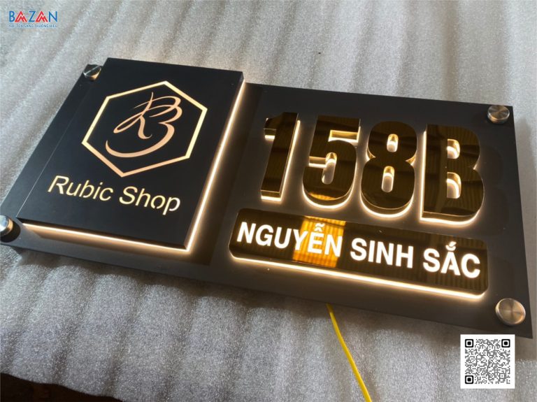 BQC214- Biển số nhà Rubic Shop 158B