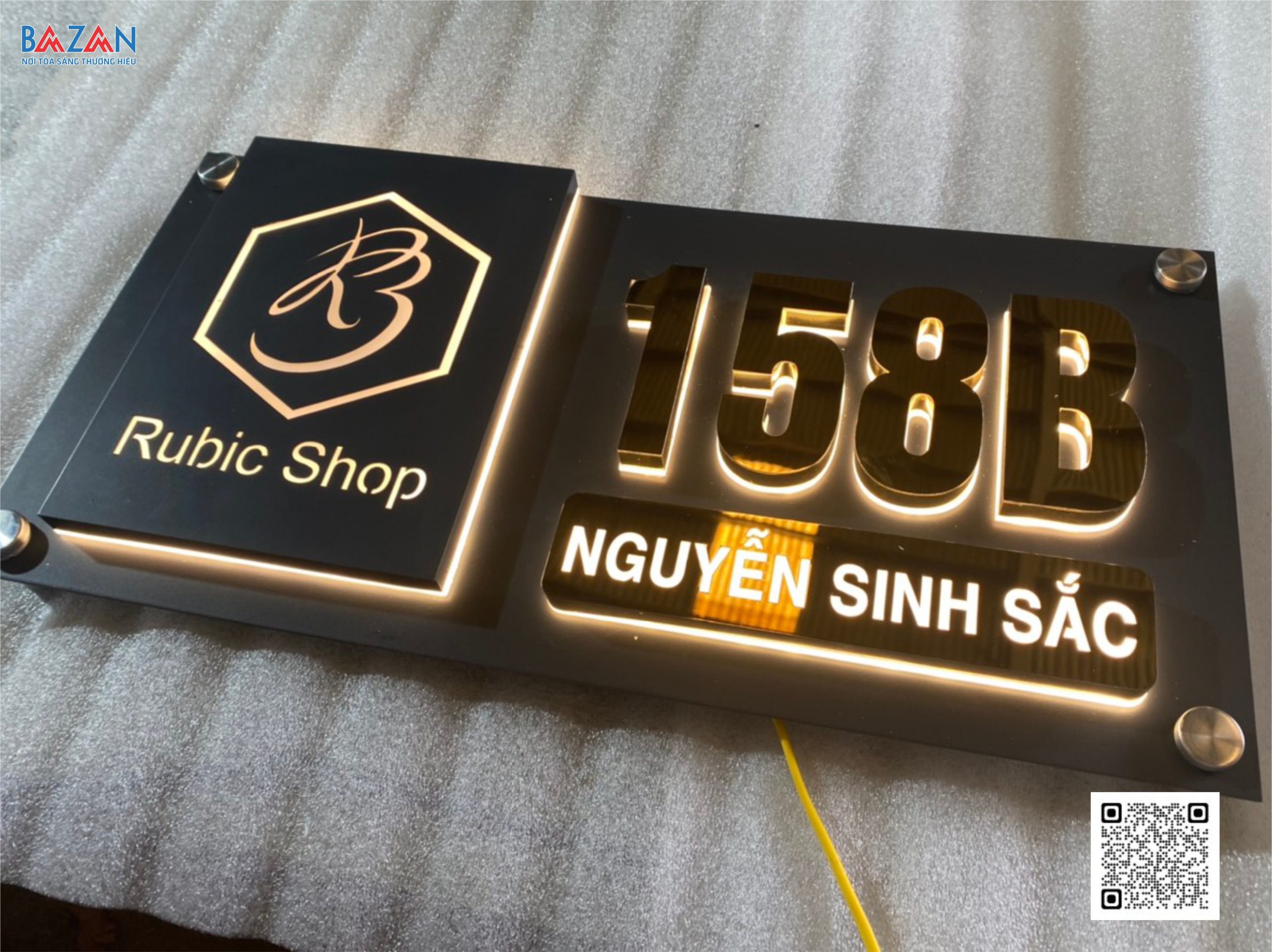 BQC214- Biển số nhà Rubic Shop 158B