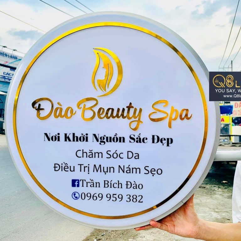 BQC238- Biển tròn Đào Beauty Spa